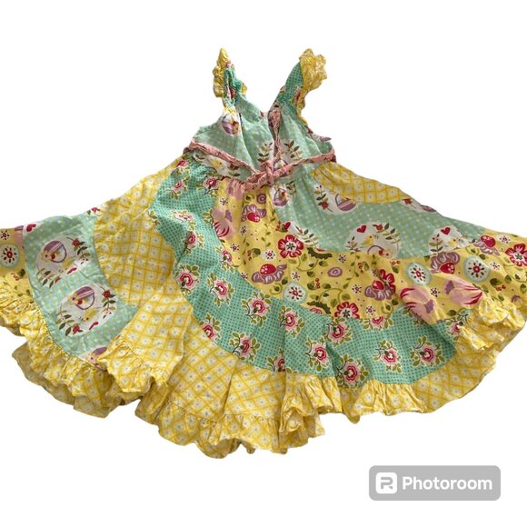 Jelly The Pug Spring Easter Girls Twirl Dress Size 5 Adorable - Picture 2 of 10